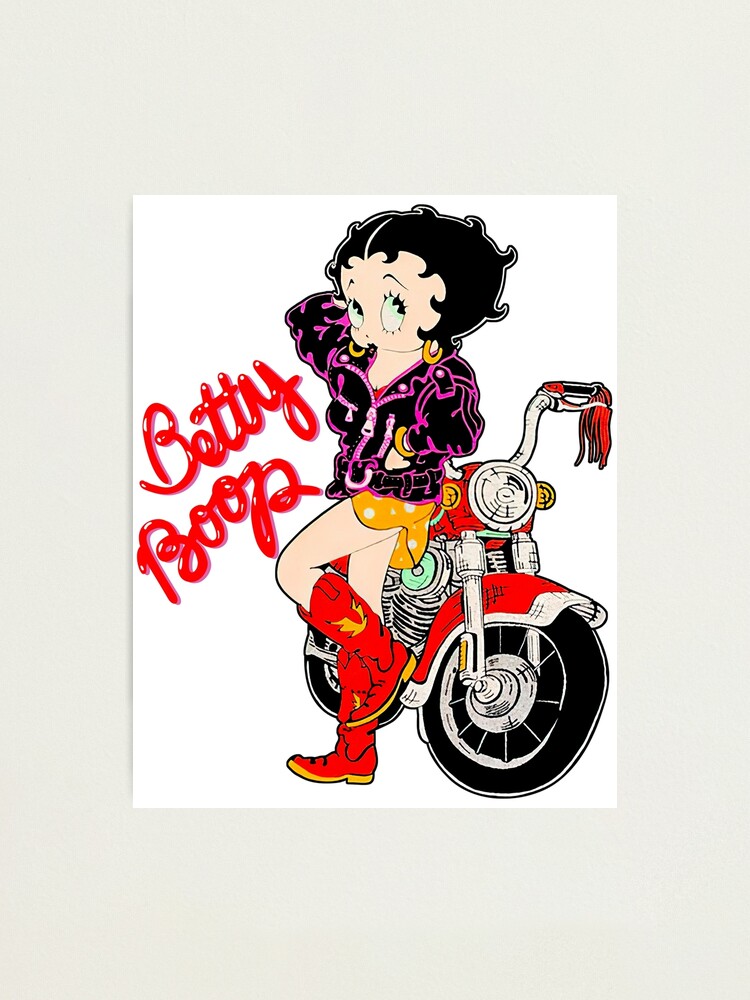 Vintage 90s Betty Boop, Betty Boop Motorcycle Black