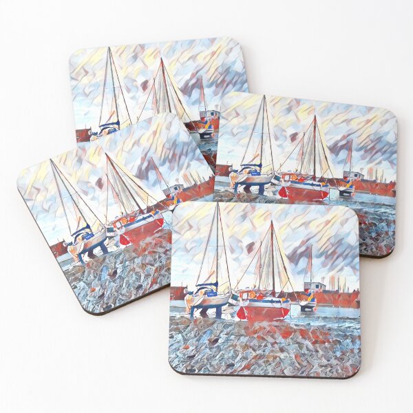 Item preview, Cornish Boats impressionist picture designed and sold by Hopester67.
