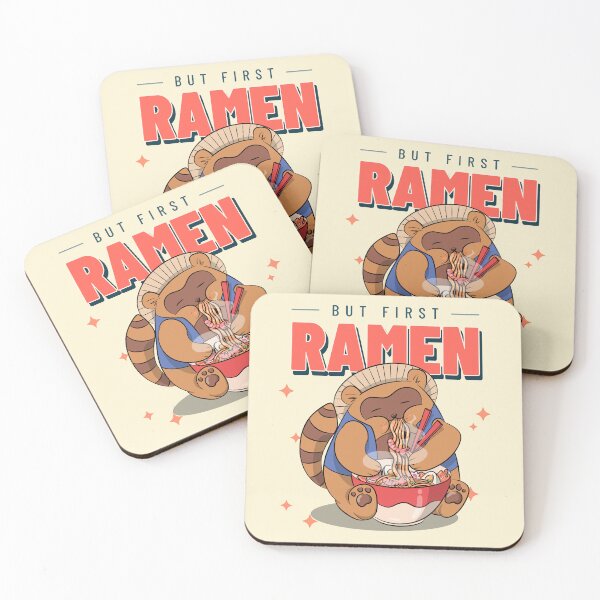 Item preview, Eating Ramen Kawaii Adorable Animals Chopsticks Kawaii Cartoon designed and sold by Imakeyouhappy.