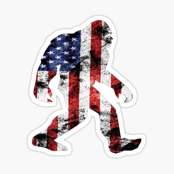 Item preview, American Flag Bigfoot designed and sold by MayDayDesigns.