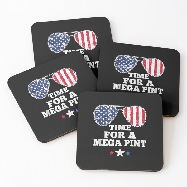 Item preview, Time For A Mega Pint Funny 4th of July Patriotic Sunglasses Tank Top designed and sold by Evrard122344.