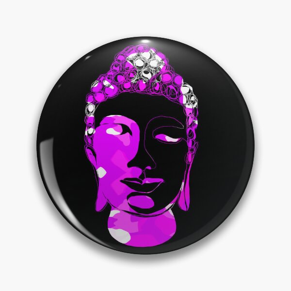 Item preview, Hand drawn Buddha Silhouette Pink Blobs designed and sold by AMSonArt.