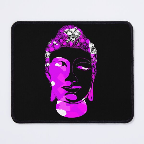 Item preview, Hand drawn Buddha Silhouette Pink Blobs designed and sold by AMSonArt.