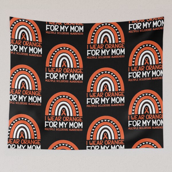 Item preview, Multiple Sclerosis Awareness Rainbow I Wear Orange For Mom designed and sold by GravitiTees.