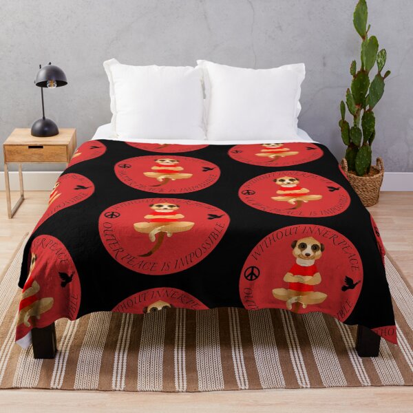 Item preview, without inner peace outer peace is impossible Meerkat red designed and sold by CyrilsDesigns.