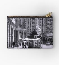 Newspaper Stand on the Gran Via - B&W Studio Pouch