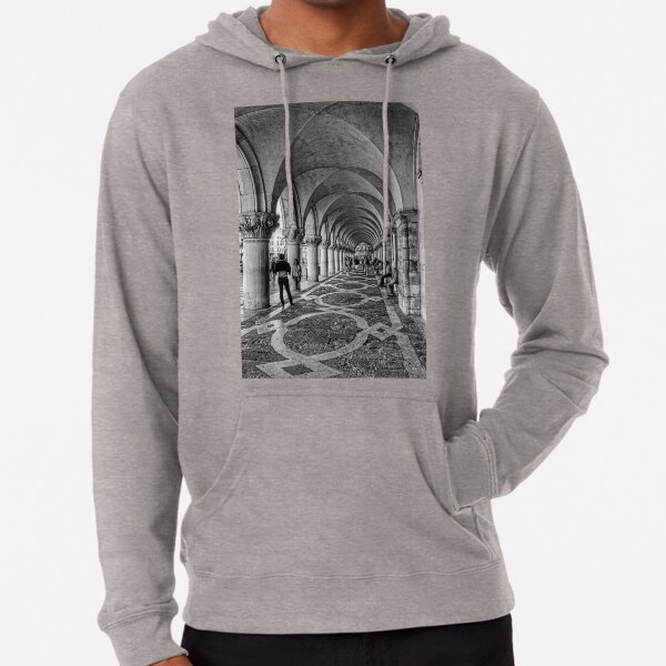 Doge's Palace Colannade - B&W Lightweight Hoodie