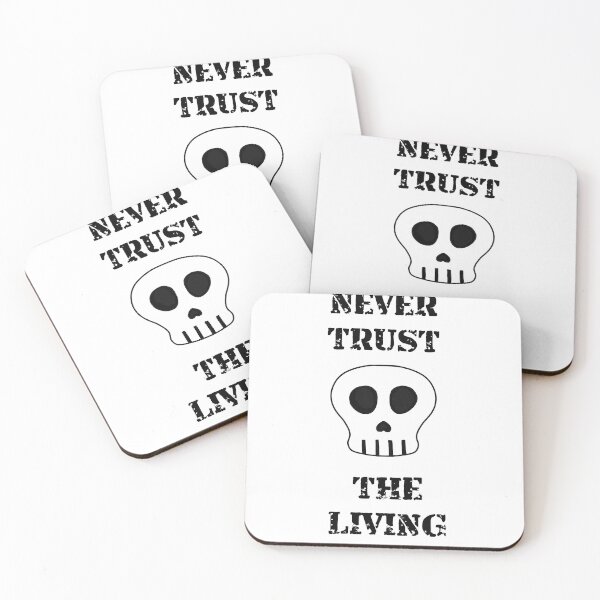 Item preview, Never trust the living - Halloween skull designed and sold by de-creartique.