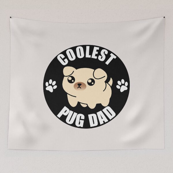 Item preview, Coolest Cartoon Pug Dad designed and sold by Pugstuff.