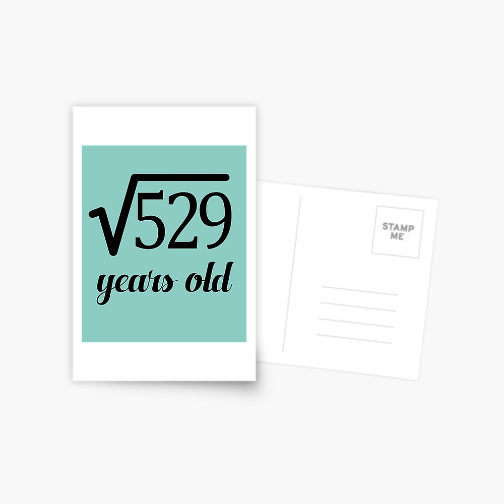 Carte De Vœux Carre 23e Anniversaire Amusant Pour Les Maths Geeks Par Greenbaby Redbubble