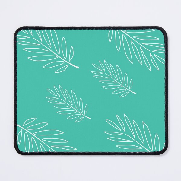 Item preview, Leaf Feather Pattern Teal Green designed and sold by UnicornTrinity.