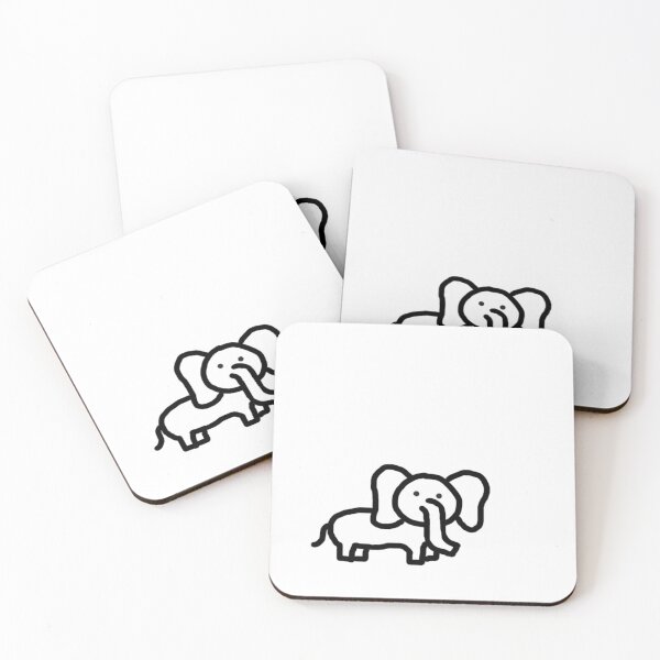 Item preview, minimal elephant (transparent) designed and sold by NoirPineapple.