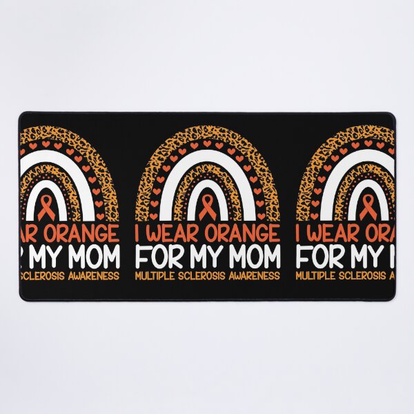 Item preview, Multiple Sclerosis Awareness Leopard Rainbow I Wear Orange For Mom designed and sold by GravitiTees.