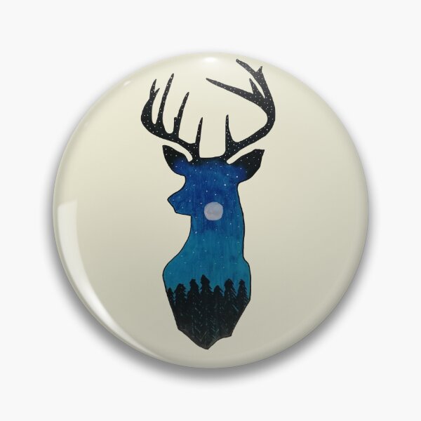 Item preview, Stag Night Scene Hand Painted by Paulele designed and sold by Paulele.