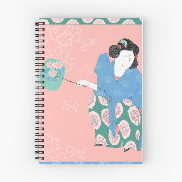 Item preview, Asian woman with fan in traditional style designed and sold by finedrawings.