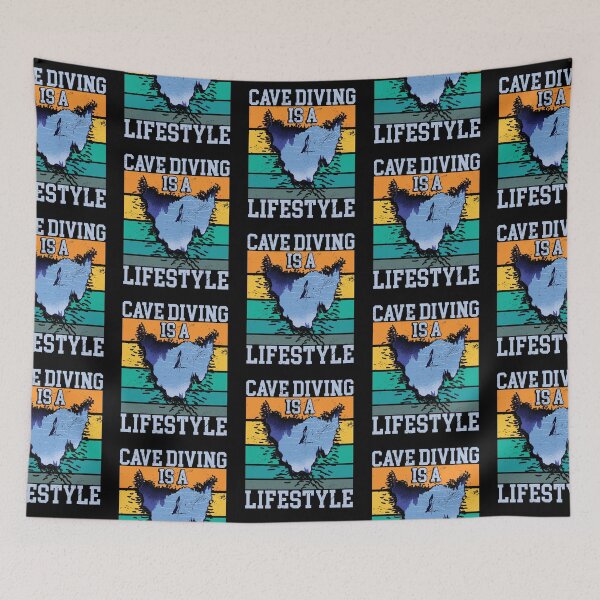Item preview, Cave Diving Cave Diver Deep Down Dive Flag Scuba designed and sold by Zaidan16.