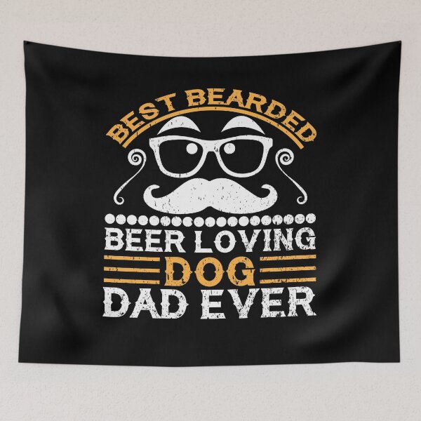 Item preview, Best Bearded Beer Loving Dog Dad Ever designed and sold by gsnepu.