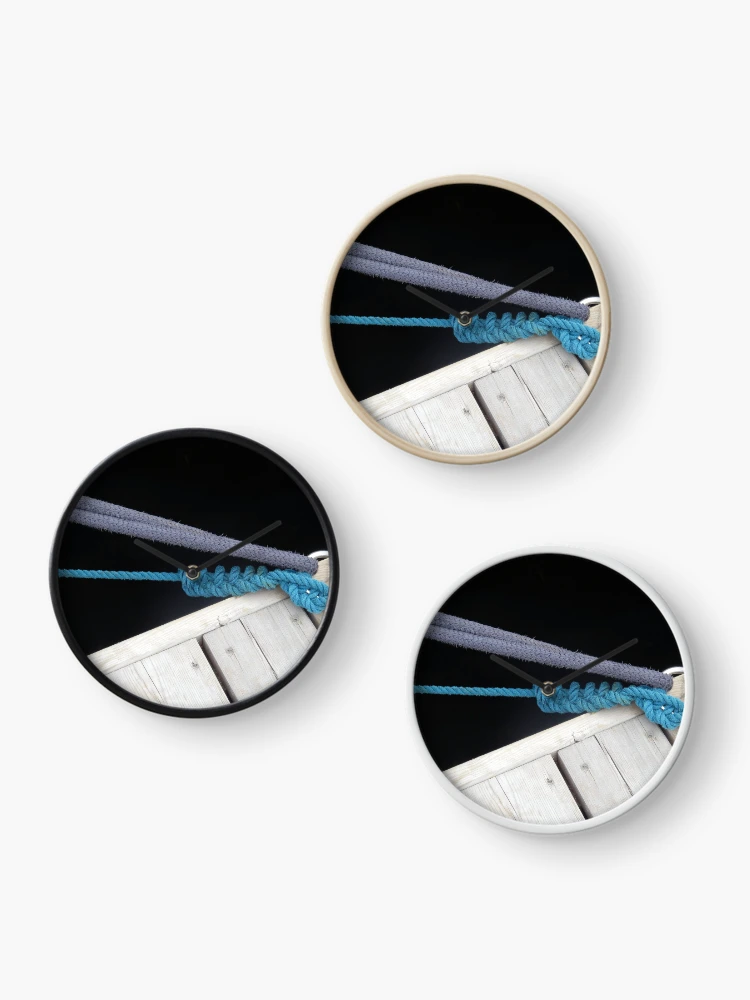 Thumbnail 3 of 4, Clock, Two Blue Ropes designed and sold by Kathleen Brant.