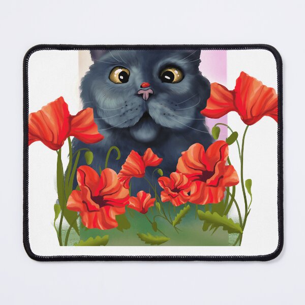 Aperçu de l'œuvre Chat et fleurs 68 créée et vendue par JadeMckay083.