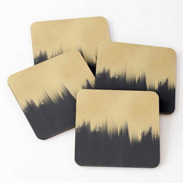Item preview, Modern Brush strokes Gold Black Design designed and sold by NdesignTrend.