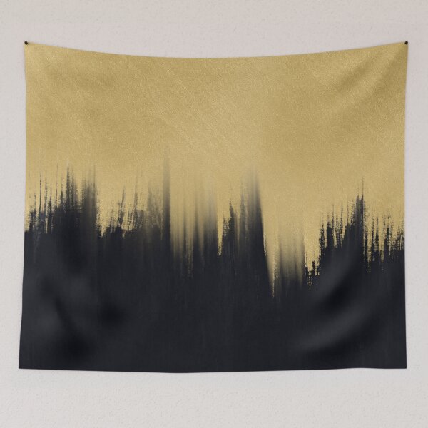 Item preview, Modern Brush strokes Gold Black Design designed and sold by NdesignTrend.