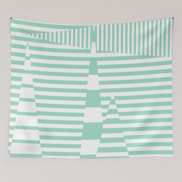 Item preview, Stripes on Stripes - Mint Green and White  designed and sold by LAEC-Shop.