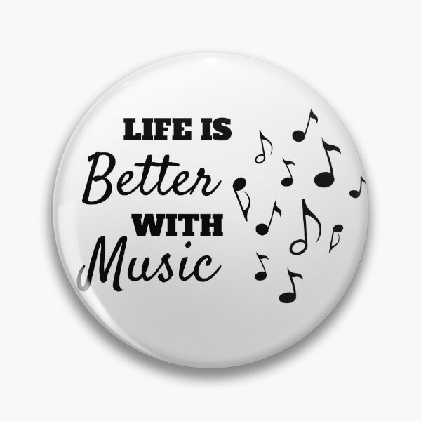 Item preview, La vida es mejor con música, profesor de música, amante de la música, eslogan musical, músico, música, concierto, festival designed and sold by ScauroraDesign.