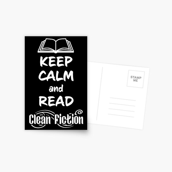 Keep Calm and Read Clean Fiction Postcard