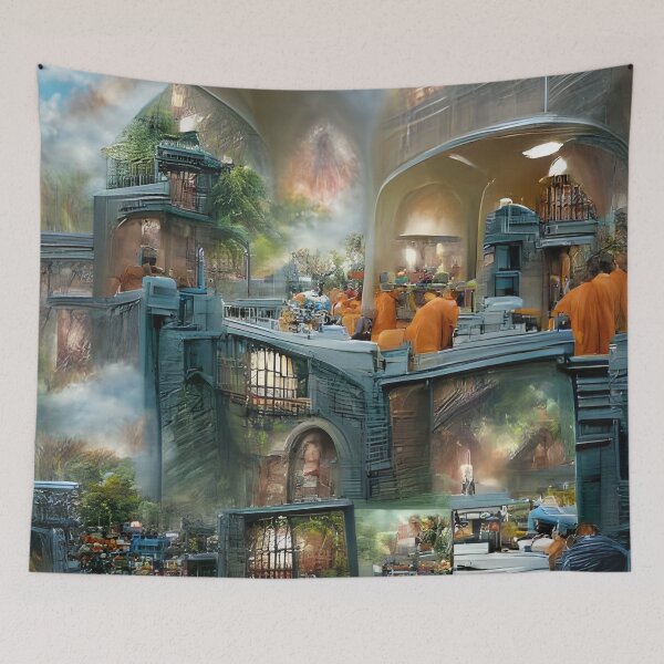 Item preview, AI Generated Art, A prison for titans fantasy designed and sold by ACC .