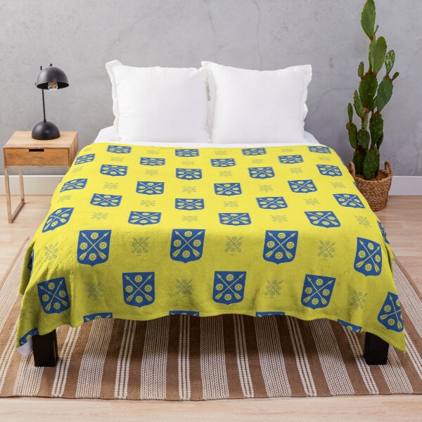 Item preview, Närke Roses Arrows, Yellow and Blue Pattern (Sweden/ Svenska landskap) designed and sold by Landskapsbutiken .com.