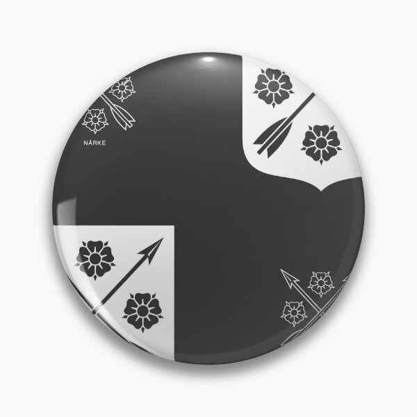 Item preview, Närke Roses Arrows, Black and White Pattern (Sweden/ Svenska landskap) designed and sold by Landskapsbutiken .com.