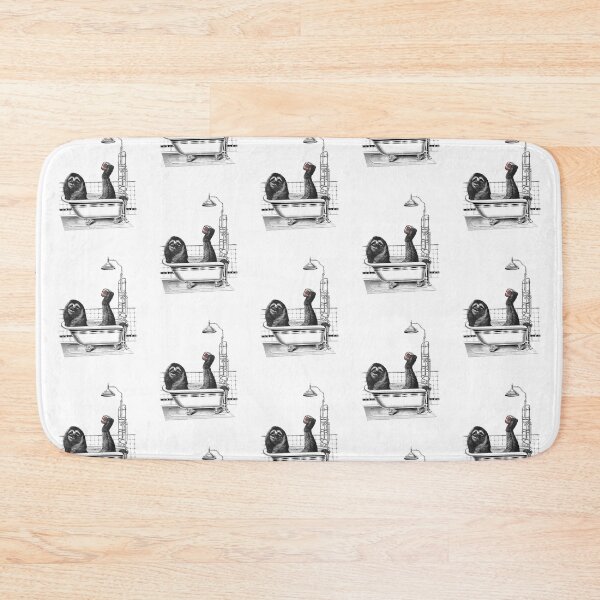 Item preview, Sloth in a bathtub (black and white) designed and sold by Madame Memento.
