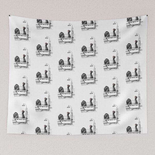 Item preview, Sloth in a bathtub (black and white) designed and sold by Madame Memento.