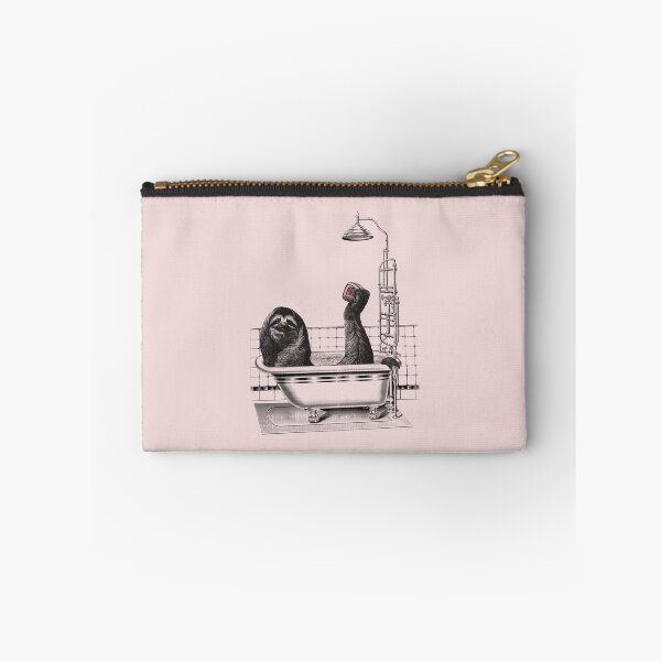 Item preview, Funny bathing sloth (pink) designed and sold by Madame Memento.