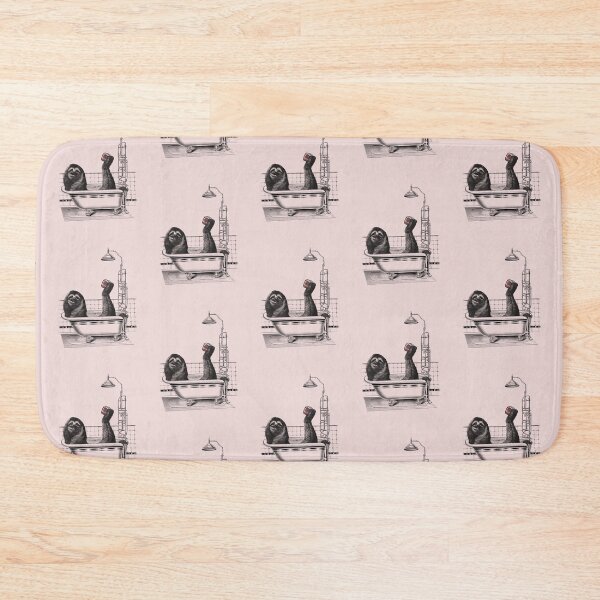Item preview, Funny bathing sloth (pink) designed and sold by Madame Memento.