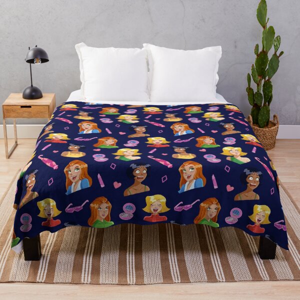 Item preview, Totally Spies Group Illustration Pattern (Blue) designed and sold by beckyjenksart.