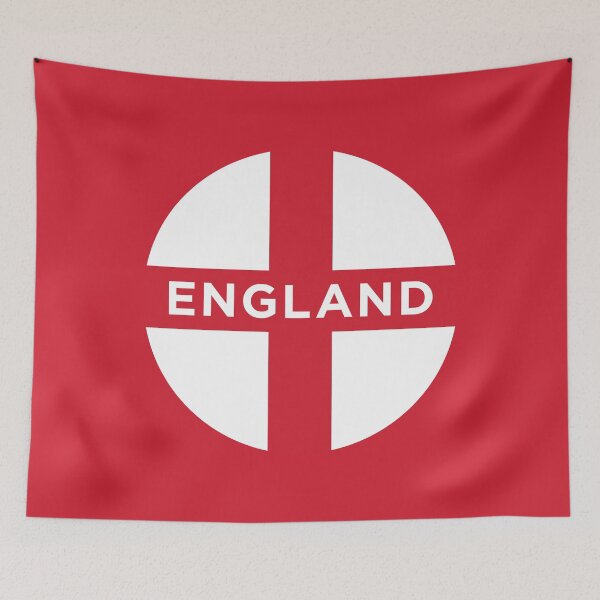 Item preview, England Flag Roundel with Text (On Red) designed and sold by STUDIO-72.
