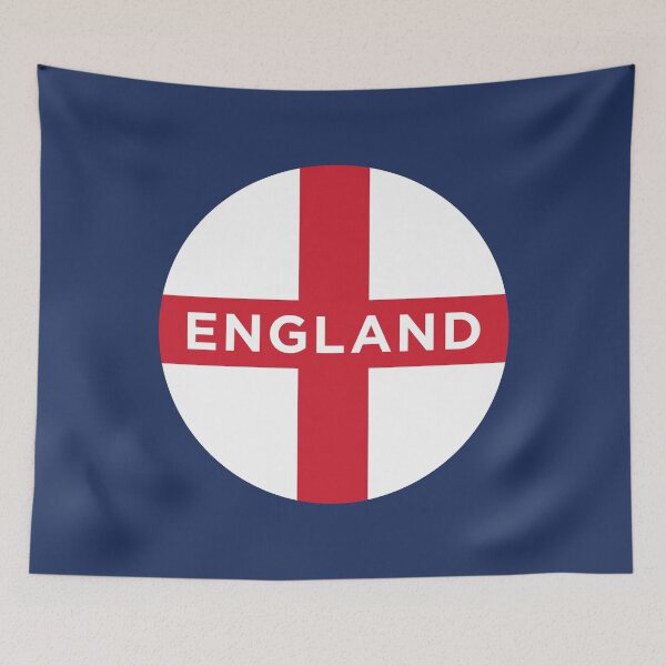 Item preview, England Flag Roundel with Text (On Blue) designed and sold by STUDIO-72.
