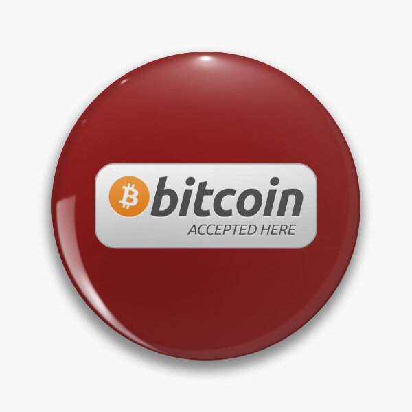 Item preview, Bouton Bitcoin Accepted Here designed and sold by cryptfashion.