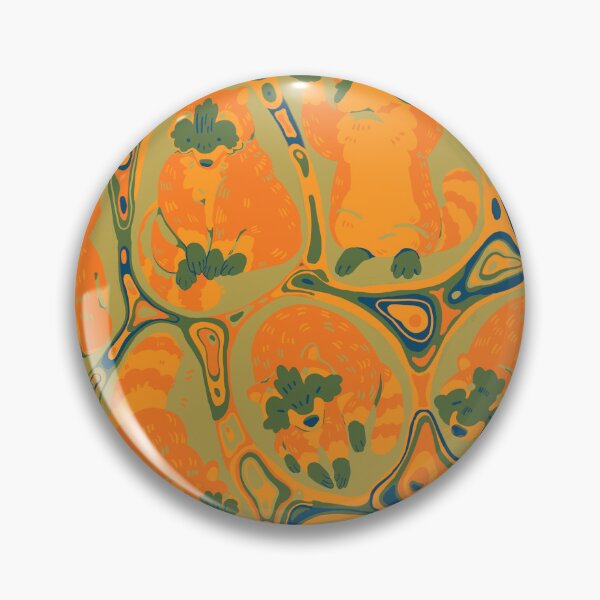 Item preview, Fordite Raccoons In Orange designed and sold by steamedeggs.