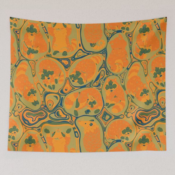Item preview, Fordite Raccoons In Orange designed and sold by steamedeggs.
