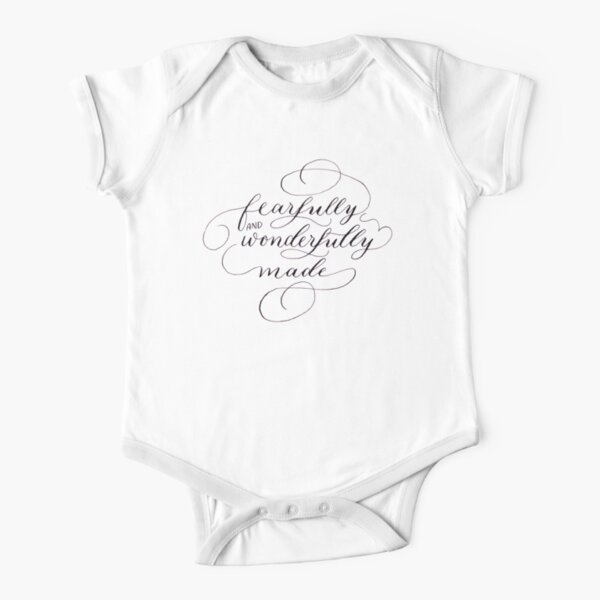 Fearfully and Wonderfully Made Short Sleeve Baby One-Piece
