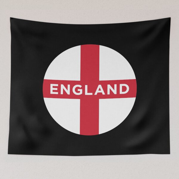 Item preview, England Flag Roundel with Text (On Black) designed and sold by STUDIO-72.