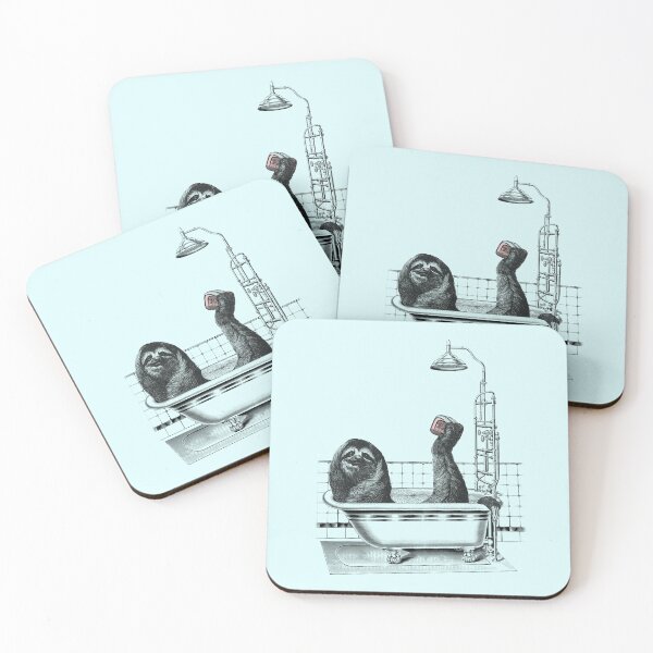 Item preview, Bathing sloth (blue) designed and sold by Madame Memento.