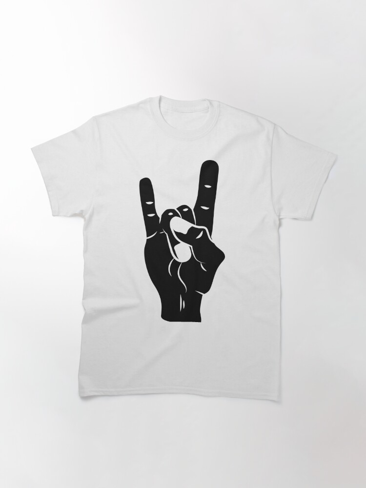 devil horns t shirt