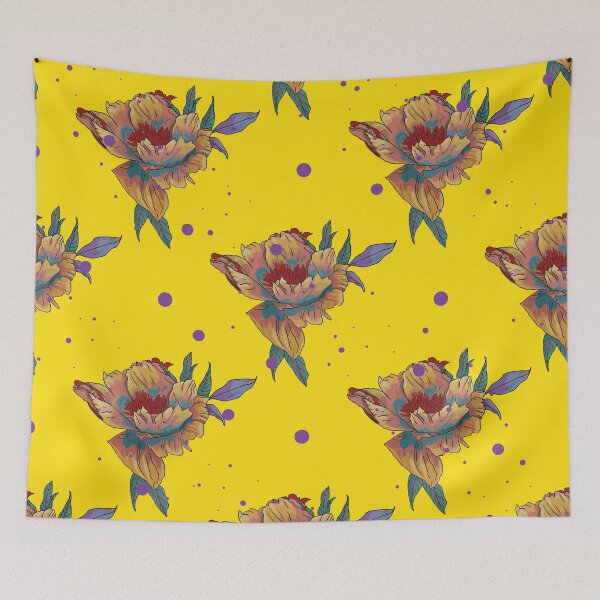 Item preview, Pattern, tropical flowers, leaves, seamless, fashion peonies, exotic composition, fabric, fashion, flower, designed and sold by Anastasiia Yurevych.