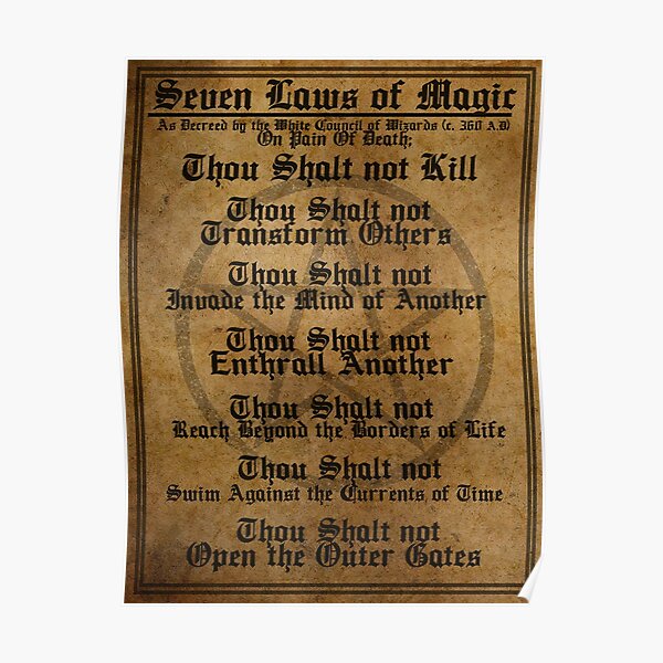 THE SEVEN LAWS OF MAGIC Poster