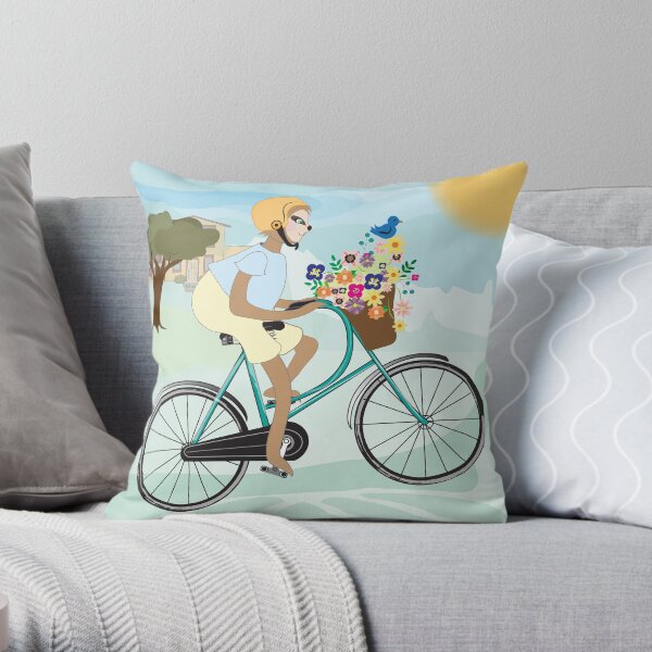 Happy Sloth enjoying the Day Throw Pillow