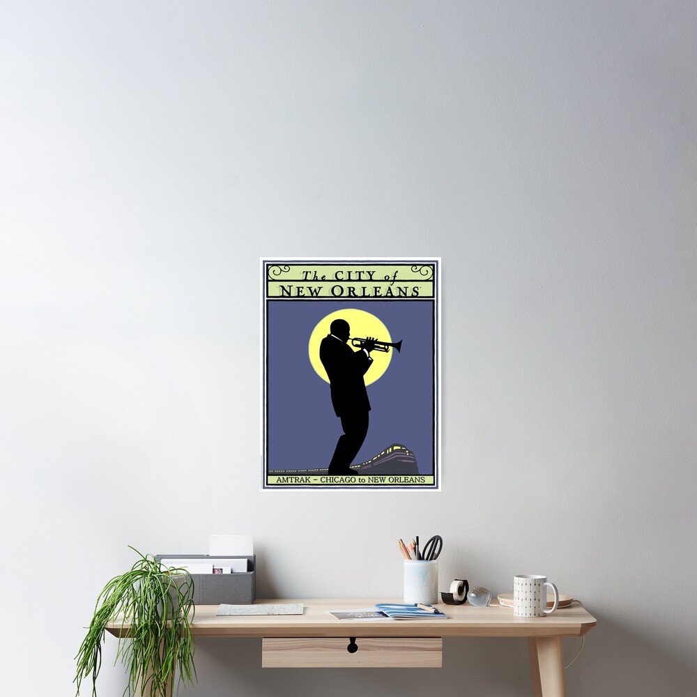 NEW ORLEANS: Vintage Amtrak Train Advertising Print Poster