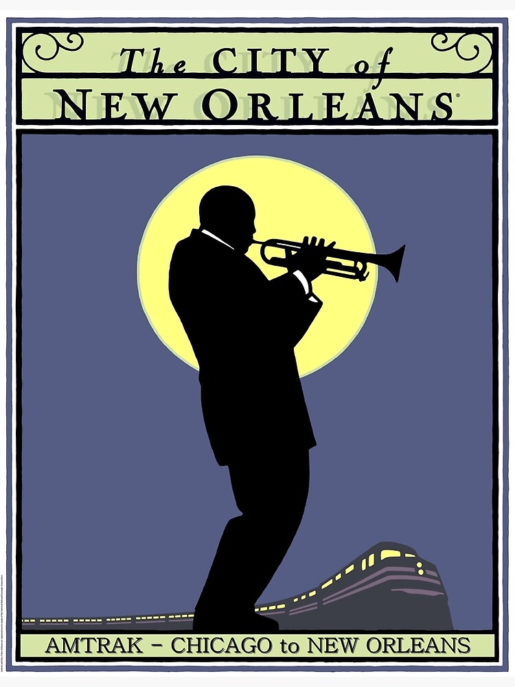 NEW ORLEANS: Vintage Amtrak Train Advertising Print by posterbobs